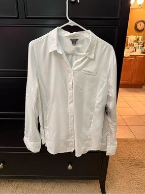 Eddie Bauer White Collared Button Shirt